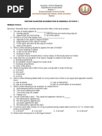 General Physics 1 Second Quarter Exam