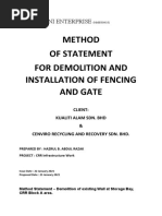 Method Statement - DEMOLITION BUILDING - FENCING