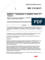 MIN 519 MARPOL - Amendments To MARPOL Annex VI - Chapter 3