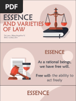 The Essence and Varieties of Law