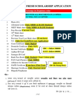 Document List For Scholarship