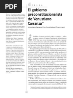 El Gobierno Preconstitucionalista de Venustiano Carranza: Felipe Arturo Ávila Espinosa