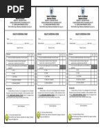 Health Screening Form