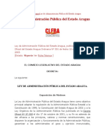 Ley de Administración Pública Del Estado Aragua