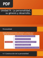 Unidad IV. La Personalidad, Su Génesis y Desarrollo.