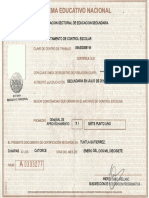 Certificado de Secundaria