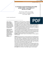 La Estrategia de Atencion Primaria de La Salud