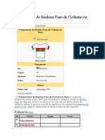 Burkina Faso de Ciclismo en Ruta