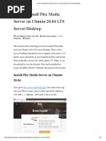 How To Install Plex Media Server On Ubuntu 20.04 LTS Server - Desktop