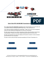 Eaton Fuller RTO 16910B DM3 Transmission Parts Manual