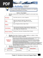 Chapter IV - Preactivity - Literature in Ilocos and Cagayan Region (1) Axel