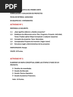 ACTIVIDAD EVALUATIVA I de Formulacion Y Evaluacion de Proyectos. 2023-1