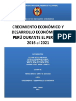 CRECIMIENTO ECONÓMICO Y DESARROLLO ECONÓMICO EN PERÚ DURANTE EL PERIODO 2016 Al 2021