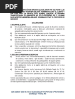 Contrato Prest Serv Acarreo Balasto $ m3 KM