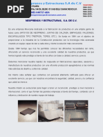 Carta de Presentacion Neoprenos