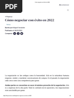 Cómo Negociar Con Éxito en 2022