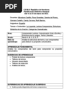 Planificación Didáctica Matemáticas Del 14 Al 25 de Marzo 2022