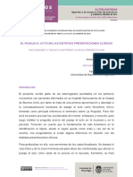 El Pasaje Al Acto en Las Distintas Presentaciones Clínicas - Unlp