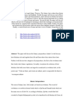 Abstract: The Paper Will Discuss The Islamic Jurisprudence (Tashre) It Will Discuss