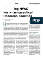 Designing HVAC For Pharmaceutical Research Facilities: ASHRAE Journal