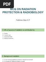 MCQ On Radiation Protection and Radiobiology