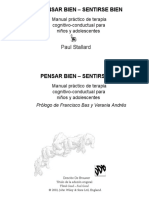 Pensar Bien. Sentirse Bien. Manual Práctico de Terapia Cognitivo-Conductual para Niños y Adolescentes