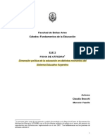 BRACCHI-VASELLE - Dimensón Política de La Educación en El S.E. Argentino