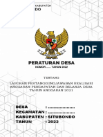 2021 - Draft Perdes Pertanggungjawaban APB Desa