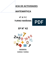 Secuencia Matematica 4° A y C