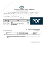 INTERVIEW SCHEDULE Female Lecturer Botany August 2022 Adv 06 2021