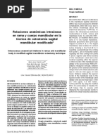 Relaciones Anatomicas Intraoseas en Rama y Cuerpo Mandibular en La Tecnica de Osteotomia Sagital Mandibular Modificada