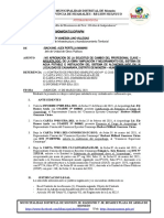 Informe N°121 Solicito Aprobación de Cambio de Arqueólogo - Caunarapa