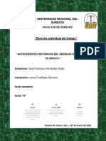 Antecedentes Históricos Del Derecho Del Trabajo en México