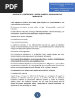 Asistencia Económica en Caso de Muerte o Incapacidad Del Trabajador