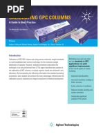 Agilent Calibrating GPC Columns - A Guide To Best Practice