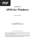 SPSS For Windows: Introduction To