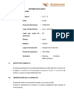 Informe Del Inventario de Eysenck - Forma A