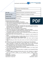 Assessment 1 Knowledge Questions (Implement and Monitor Work Health and Safety Practices )