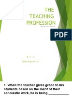 Teaching Profession Quiz 1