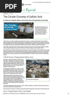 The Circular Economy of Sulfuric Acid