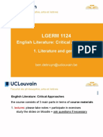 LGERM 1124: English Literature: Critical Approaches