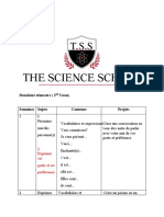 French Year 7 Scheme Second Term