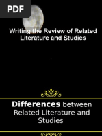 Writing The Review of Related Literature and Studies