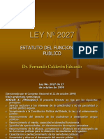 Ley 2027 Estatuto Del Funcionario P - Blico