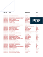 Fee Dues: Adm. No Name Fathername Class