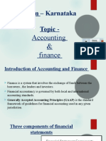 Accounting and Finance