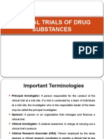 Clinical Trials of Drug Substances