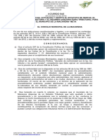 Acuerdo 046 POR MEDIO DEL CUAL SE AUTORIZA AL ALCALDE MUNICIPAL DE LA MACARENA META, PARA CELEBRAR Y SUSCRIBIR CONTRATOS Y CONVENIOS