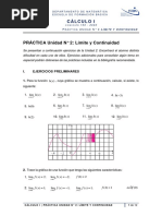 Cálculo I. Práctica Unidad 2. 1° Sem 2022