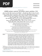 ASMBS Pediatric Metabolic and Bariatric Surgery Guidelines, 2018